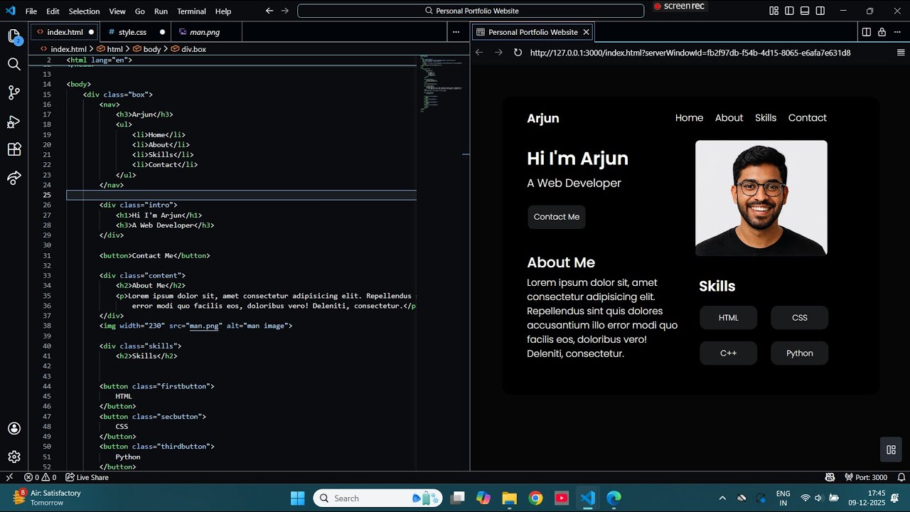 How to create your Own Portfolio Website?  | Aura Coder
