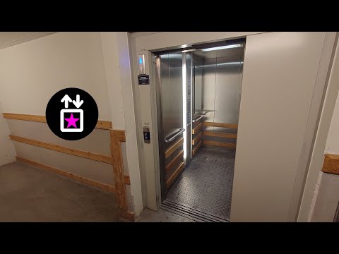 Stockholm, SWE: 2007 OTIS Gen2 MRL-Traction service elevator at Bredholmsgatan 3, Skärholmen