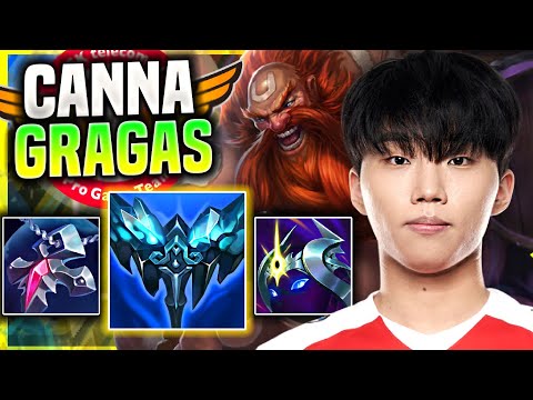 CANNA DESTROYING WITH GRAGAS! - T1 Canna Plays Gragas Top vs Malphite! | Season 11