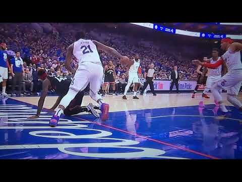 Pascal Siakam flagrant 1 foul on Embid