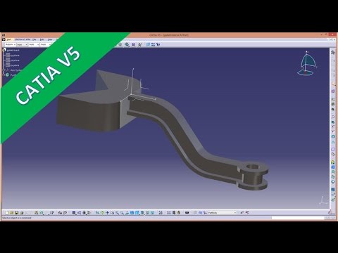 9 2 Gabelstueck Variant 1 Catia v5 Training thick thin Pad Shaft