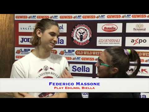 A2 Ovest: Biella Rieti 93-74, l'intervista post partita di Federico Massone