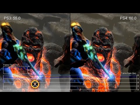 [60fps] God of War 3 Remaster PS4 vs PS3 Multi-Level Frame-Rate Test