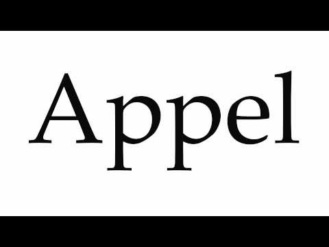 How to Pronounce Appel