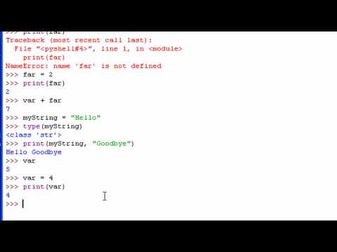 Python 3 Tutorial 4 Variables