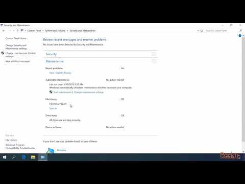 Windows 10 Administration Using the Security and Maintenance Panel | packtpub com