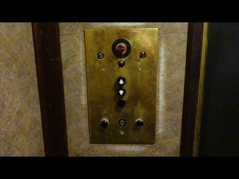 Vintage 1940's old Otis Traction Elevator at Alioto's, Fisherman's Wharf in San Francisco, CA.