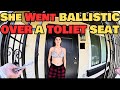 Girlfriend Goes Ballistic Over A Toilet Seat Gets Arrested