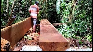 Download lagu Bahagian 2‼️ Takjub Kayu Ulin Serat Padat yang di Gergaji mesin chainsaw rakitan mp3