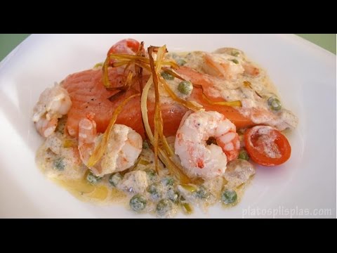 Salmón a la crema