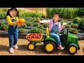 Andrea & Lily’s Farm Tour with Uncle Jim | Harvesting, Animals & Fun!