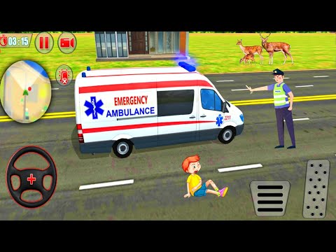 Indonesian Ambulance Robot City Rescue Driving#3 - Emergency Ambulance Simulator - Android Gameplay