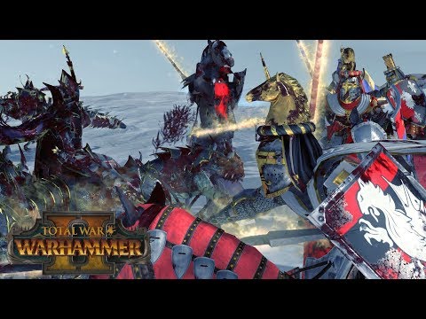 GRAILS vs COLD ONES - Bretonnia vs Dark Elves // Total War: Warhammer II Online Battle