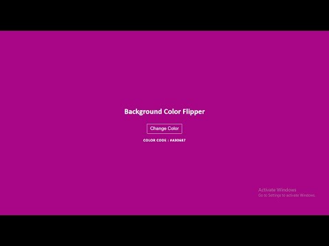 How To Create Background Color Flipper Using Html Css Javascript