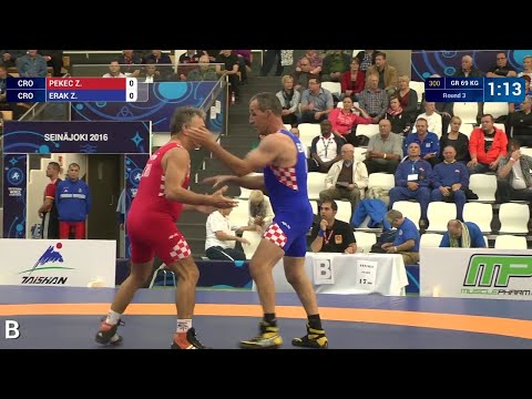 Round 3 GR - 69 kg: Z. PEKEC (CRO) df. Z. ERAK (CRO) by FALL, 6-2
