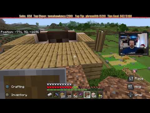 Minecraft "Chill Stream" Dec. 23, 2019 pt3 - Averting Disaster MORE Than Once