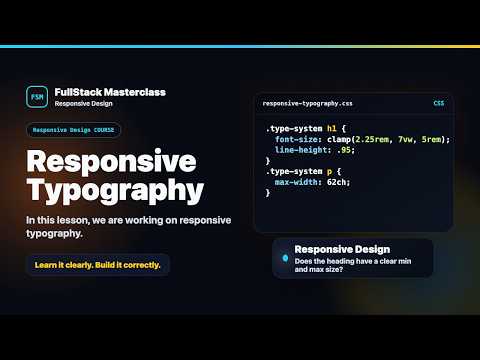 Responsive Typography Explained Fullstack Masterclass Responsive Design Course