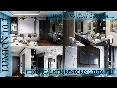 LUMION 10 BEST PHOTOREALISTIC RENDERING TUTORIAL. LUMION VS  VRAY, CORONA....
