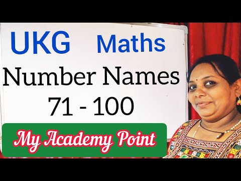 UKG MATHS NUMBER NAMES 71 - 100