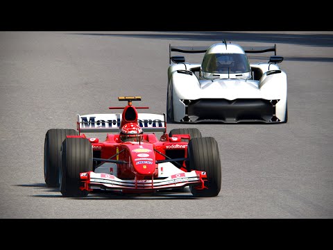 McMurtry Spéirling vs Ferrari F1 2004 at Imola