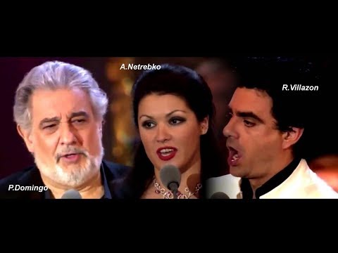 Placido Domingo & Rolando Villazon & Anna Netrebko - Trinklied aus La Traviata(Vienna 2008)