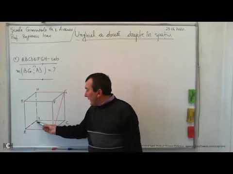 PROBLEME REZOLVATE LA TEMA UNGHIUL A DOUA DREPTE IN SPATIU - problema 1