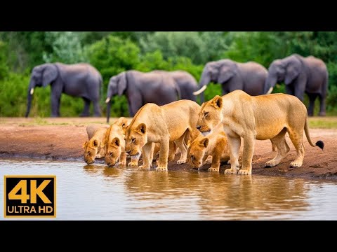 4K African Animals: Hwange National Park - Amazing African Wildlife Footage with Real Sounds in 4K