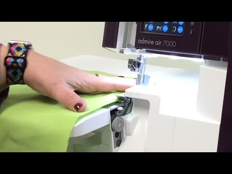 Three-thread rolled edge on the PFAFF® admire™ air 7000 coverlock machine