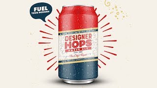 How to Design a Beer Can Label and Poster with Illustrator and Photoshop