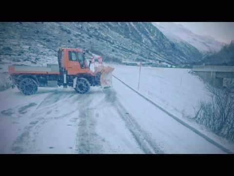 Silverettahochstrasse im Dezember Knoll Spezialtransporte