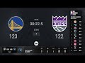 Golden State Warriors @ Sacramento Kings | NBA In-season Tournament on TNT Live Scoreboard