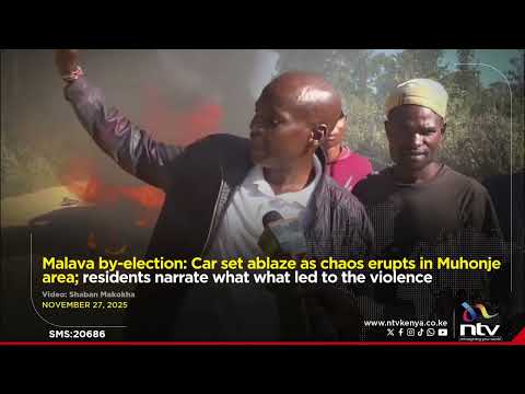 Malava by-election: Car set ablaze as chaos erupts in Muhonje area