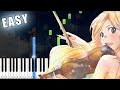 My Lie (Watashi no Uso) - Shigatsu wa Kimi no Uso - SLOW EASY Piano Tutorial [animelovemen]