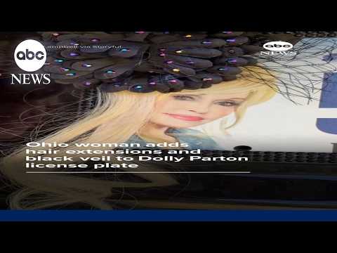 Mourning fan adorns Dolly Parton license plate with black veil