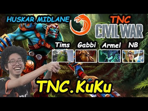 TNC KuKu - [Huskar] MIDLANE  #TNC FULL BAND CIVIL WAR !! | Dota2 7.20 Rank