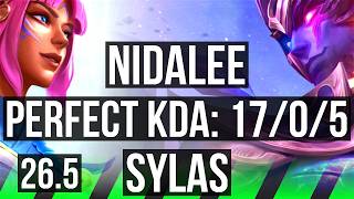 NIDALEE vs SYLAS (JGL) | Perfect KDA: 17/0/5 | KR Master | 26.5