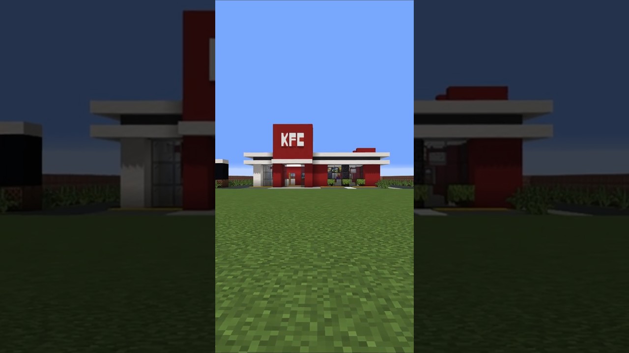 How I Built a Modern KFC In Minecraft 🍗🍟🥤 #minecraft #minecraftbuilding #minecrafttutorial