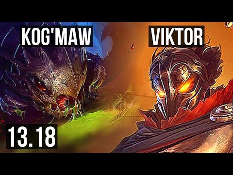 KOG'MAW vs VIKTOR (MID) | 10/1/6, Legendary | KR Challenger | 13.18