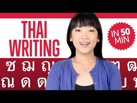 Learn ALL Thai Alphabet in 50 minutes/hour - How to Write and Read Thai