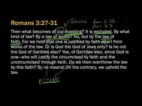 Romans 3:27-31 - No More Boasting
