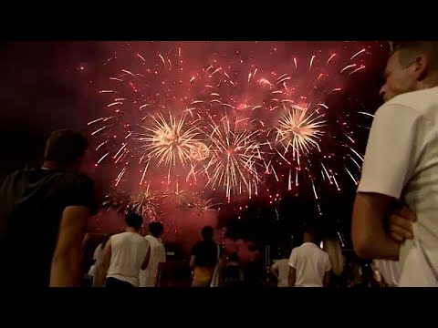 Europe's largest fireworks display goes off with a bang in Hungary