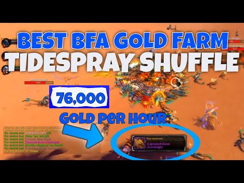 BEST GOLD FARMINTIDESPRAY LINEN shuffle World of Warcraft patch 8.3 76k Gold per HOUR!