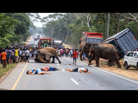 "Terrifying Journey Through #Sri Lanka’s #Wild #Elephant Road | Real-Life Danger!"#elephantattack