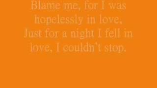 Bonnie Tyler- Blame Me Lyrics On Screen