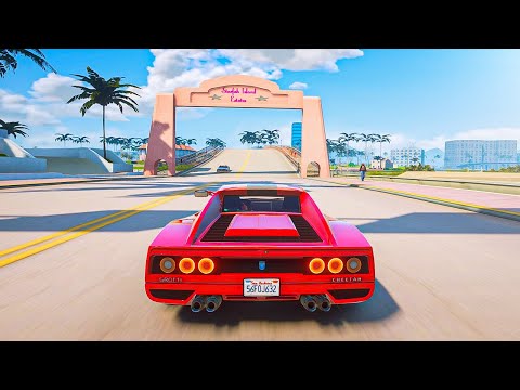 GTA Vice City 2: New Remastered Graphics MOD - RTX™ 3090 Ray-Tracing Gameplay - 4K [GTA 5 PC MODS]