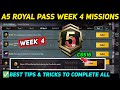 A5 WEEK 4 MISSION 🔥 PUBG WEEK 4 MISSION EXPLAINED 🔥 A5 ROYAL PASS WEEK 4 MISSION 🔥 C6S16 RP MISSIONS