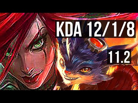KATARINA vs RUMBLE (MID) | Rank 3 Kata, 12/1/8, 700+ games, Legendary | EUW Grandmaster | v11.2