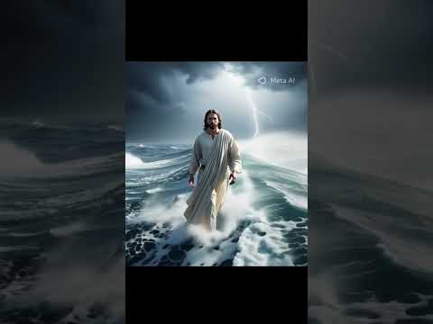 Jesus walking on the water 🌊, in the middle of the ocean’s storm.