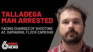 Talladega man arrested, charged with shooting at Flock Cameras