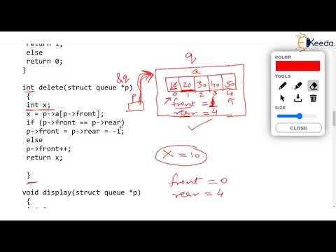 Linear Queue Using Array Part 3 Delete Operation